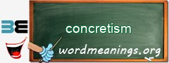 WordMeaning blackboard for concretism